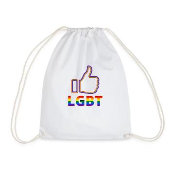 Daumen hoch LGBT Lesbian Gay Bisexual Transgender - Turnbeutel - Weiß - Vorne