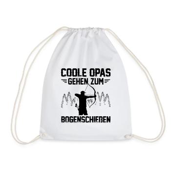 Coole Opas Gehen Zum Bogenschießen Bogensport - Turnbeutel - Weiß - Vorne