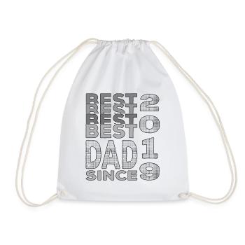 Bester Papa der Welt seit 2019 Vatertag Geburtstag - Turnbeutel - Weiß - Vorne