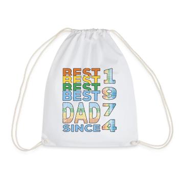 Meilleur papa du monde depuis 1974 anniversaire de la fête des pères - Sac de sport léger - blanc - Devant