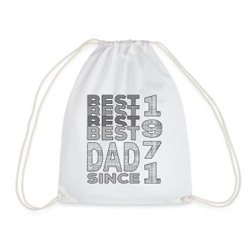 Best dad in the world since 1971 Father's Day Birthday - Drawstring Bag - white - Front