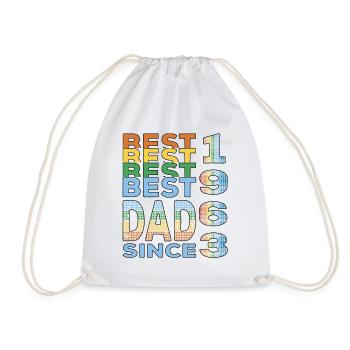 Bester Papa der Welt seit 1963 Vatertag - Turnbeutel - Weiß - Vorne