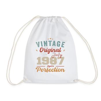 Juillet 1987 Anniversaire Juillet 1987 Original 1987 Juillet - Sac de sport léger - blanc - Devant
