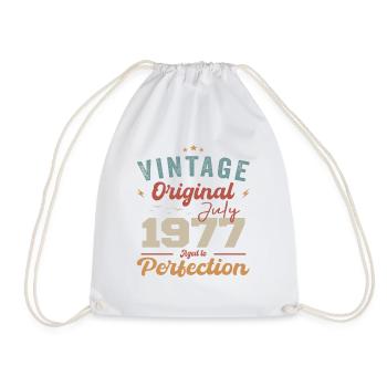 Juillet 1977 Anniversaire Juillet 1977 Original 1977 Juillet - Sac de sport léger - blanc - Devant