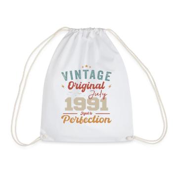 Juillet 1991 Anniversaire Juillet 1991 Original 1991 Juillet - Sac de sport léger - blanc - Devant