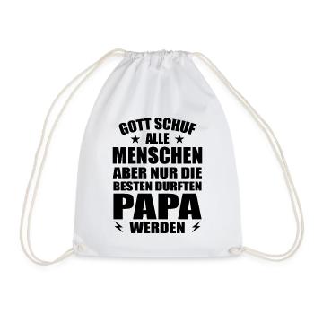 Papa Familie Papas Geschenk - Turnbeutel - Weiß - Vorne