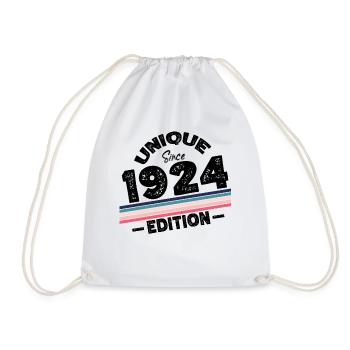 Unique Since 1924 Edition Birthday Vintage 1924 - Drawstring Bag - white - Front