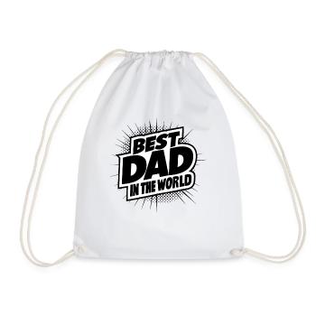 Bester Papa für immer zum Vatertag od. Geburtstag - Turnbeutel - Weiß - Vorne