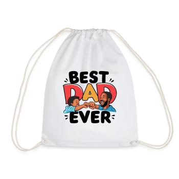 Bester Papa der Welt zum Vatertag oder Geburtstag - Turnbeutel - Weiß - Vorne
