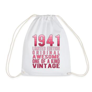 Limited Edition Since 1941 Birthday Vintage 1941 - Drawstring Bag - white - Front