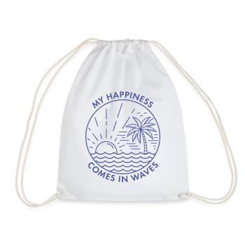 Mon bonheur vient par vagues - Sac de sport léger - blanc - Devant