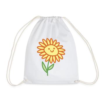 Sun Flower - Drawstring Bag - white - Front