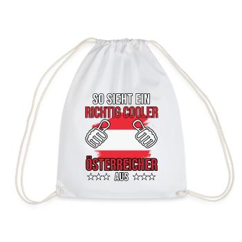 This is what a really cool Austrian looks like - Drawstring Bag - white - Front