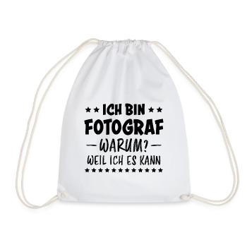 Fotograf Lustiger Spruch Beruf Fotografen Geschenk - Turnbeutel - Weiß - Vorne