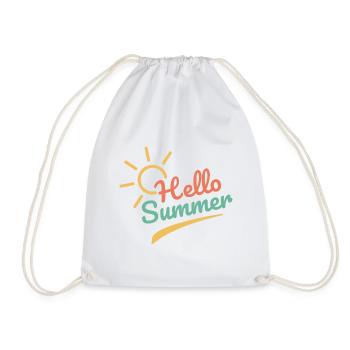 Hello sommer sommer strand urlaub geschenk - Turnbeutel - Weiß - Vorne