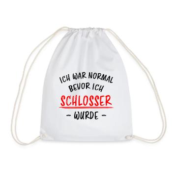 Schlosser Beruf Lustiger Spruch Schloss Geschenk - Turnbeutel - Weiß - Vorne