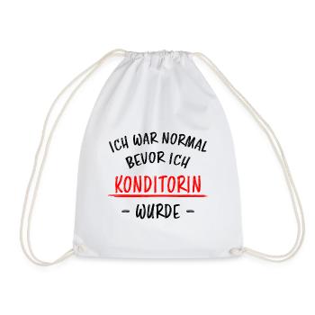 Konditorin Lustiger Spruch Torten Backen Geschenk - Turnbeutel - Weiß - Vorne
