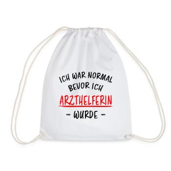 Arzthelferin Beruf Lustiger Spruch Arzt Geschenk - Turnbeutel - Weiß - Vorne