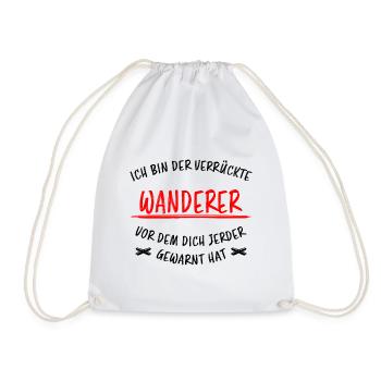 Wanderer Outdoor Lustiger Spruch Wandern Geschenk - Turnbeutel - Weiß - Vorne