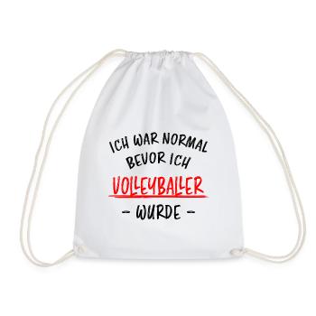Volleyball Lustige Spruch Beachvolleyball Geschenk - Turnbeutel - Weiß - Vorne