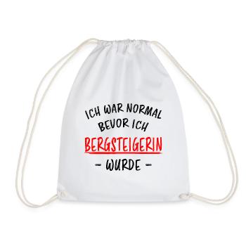 Bergsteigerin Wandern Fun Lustiger Spruch Geschenk - Turnbeutel - Weiß - Vorne