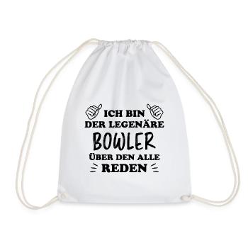 Bowling Spruch Bowlingspieler Fun Bowler Geschenk - Turnbeutel - Weiß - Vorne