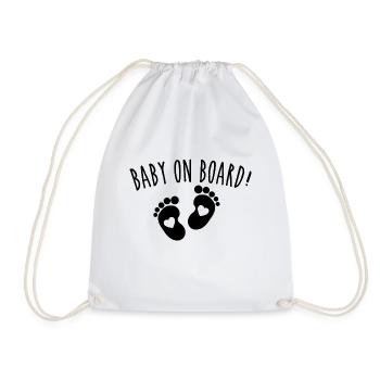 baby on board - Sac de sport léger - blanc - Devant