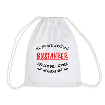 Busfahrer Beruf Lustiger Spruch Linienbus Geschenk - Turnbeutel - Weiß - Vorne