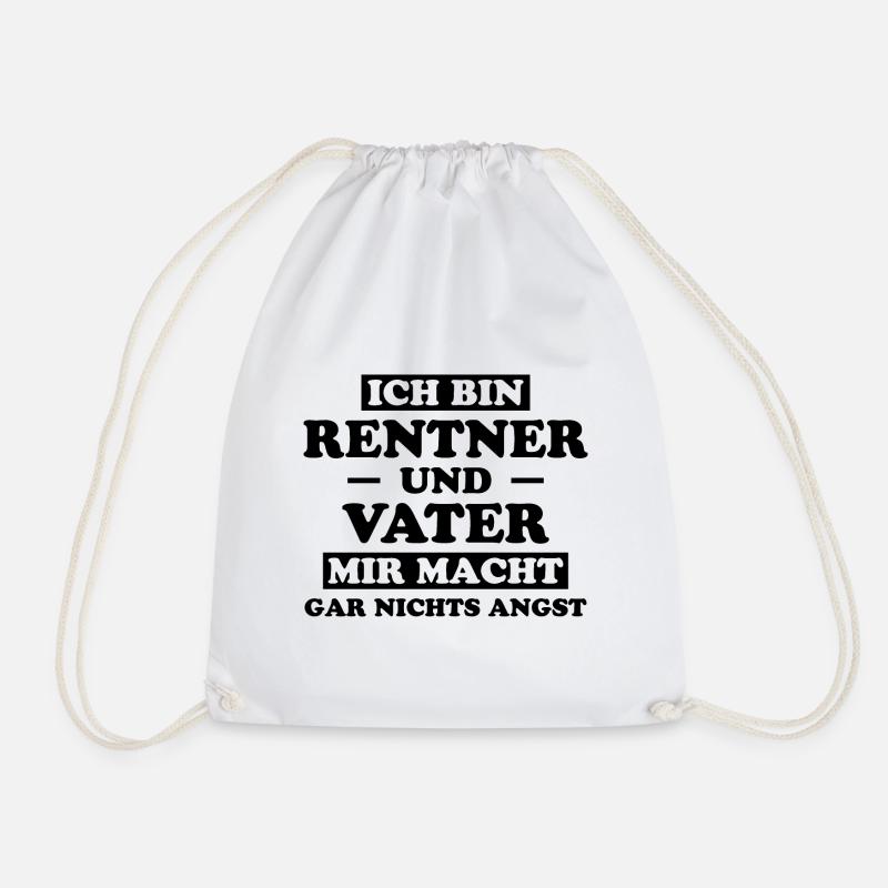 Rentner Lustiger Spruch Rente Ruhestand Geschenk - Turnbeutel - Weiß