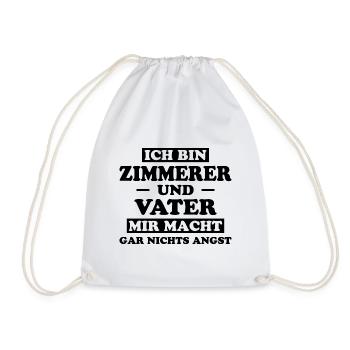 Zimmerer Lustiger Spruch Fun Zimmermann Geschenk - Turnbeutel - Weiß - Vorne