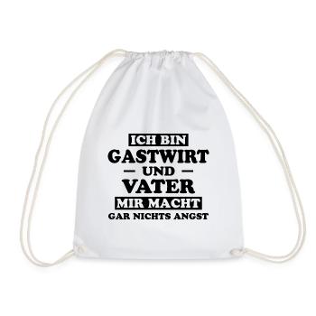 Gastwirt Fun Spruch Kneipe Wirt Gastwirt Geschenk - Turnbeutel - Weiß - Vorne