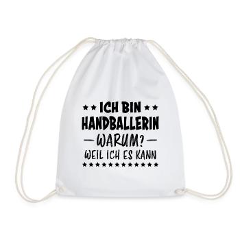 Handballerin Spruch Lustiges Handballerin Geschenk - Turnbeutel - Weiß - Vorne