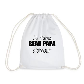 Je t'aime beau papa d'amour - Sac de sport léger - blanc - Devant