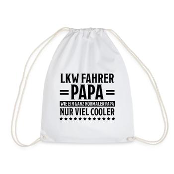 LKW Fahrer Fun Lustiges Spruch LKW Fahrer Geschenk - Turnbeutel - Weiß - Vorne