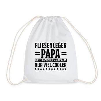 Fliesenleger Lustig Spruch Job Bodenleger Geschenk - Turnbeutel - Weiß - Vorne
