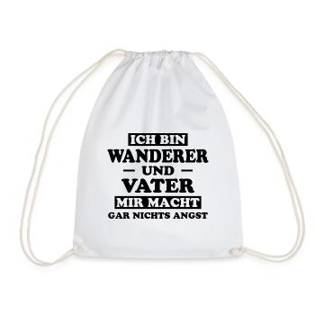 Wanderer Outdoor Lustiger Spruch Wandern Geschenk - Turnbeutel - Weiß - Vorne