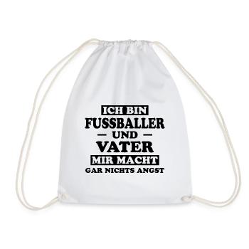 Fußballer Lustiger Spruch Fun Fußball Tor Geschenk - Turnbeutel - Weiß - Vorne