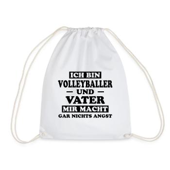 Volleyball Lustige Spruch Beachvolleyball Geschenk - Turnbeutel - Weiß - Vorne
