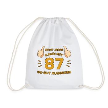 87. Geburtstag Geschenk 87 Jahre Jahrgang Geschenk - Turnbeutel - Weiß - Vorne