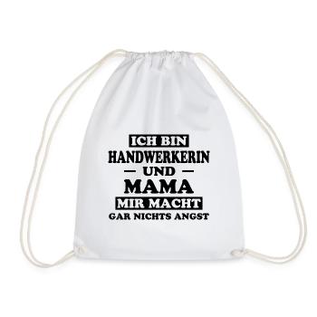Handwerkerin Spruch Lustiges Handwerkerin Geschenk - Turnbeutel - Weiß - Vorne
