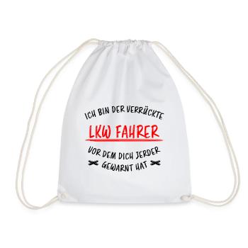 LKW Fahrer Lustige Spruch Lastkraftwagen Geschenk - Turnbeutel - Weiß - Vorne