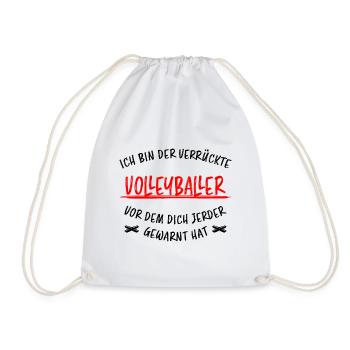 Volleyball Lustige Spruch Beachvolleyball Geschenk - Turnbeutel - Weiß - Vorne