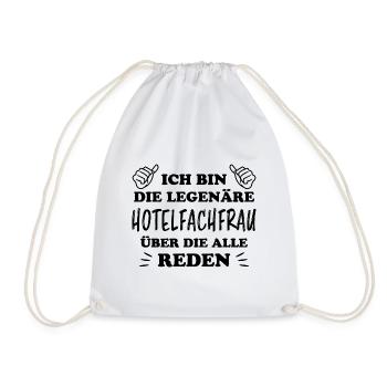 Hotelfachfrau Lustig Spruch Hotelfachfrau Geschenk - Turnbeutel - Weiß - Vorne