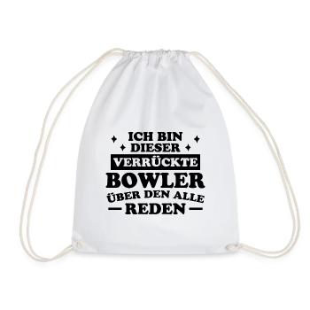 Bowling Spruch Bowlingspieler Fun Bowler Geschenk - Turnbeutel - Weiß - Vorne