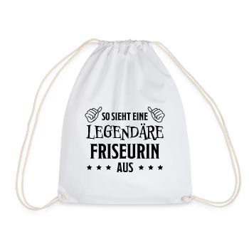 Friseurin Friseur Lustig Spruch Friseurin Geschenk - Turnbeutel - Weiß - Vorne