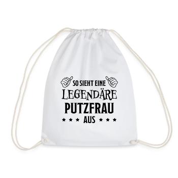 Putzfrau Haushalt Spruch Reinigungskraft Geschenk - Turnbeutel - Weiß - Vorne