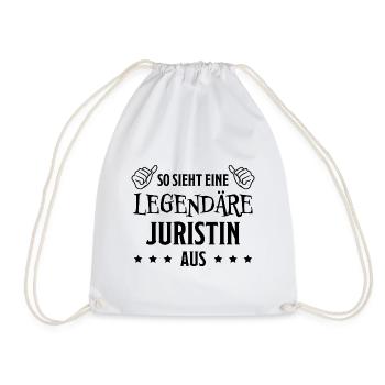 Juristin Beruf Lustige Spruch Jurist Jura Geschenk - Turnbeutel - Weiß - Vorne