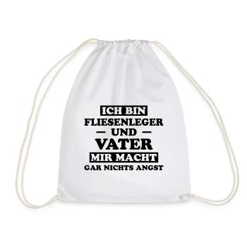 Fliesenleger Lustig Spruch Job Bodenleger Geschenk - Turnbeutel - Weiß - Vorne