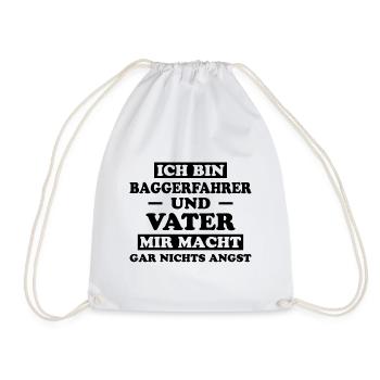 Baggerfahrer Lustiger Spruch Beruf Bagger Geschenk - Turnbeutel - Weiß - Vorne