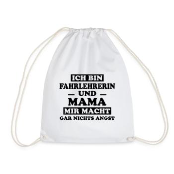Fahrlehrerin Fahrschule Fun Fahrlehrerin Geschenk - Turnbeutel - Weiß - Vorne